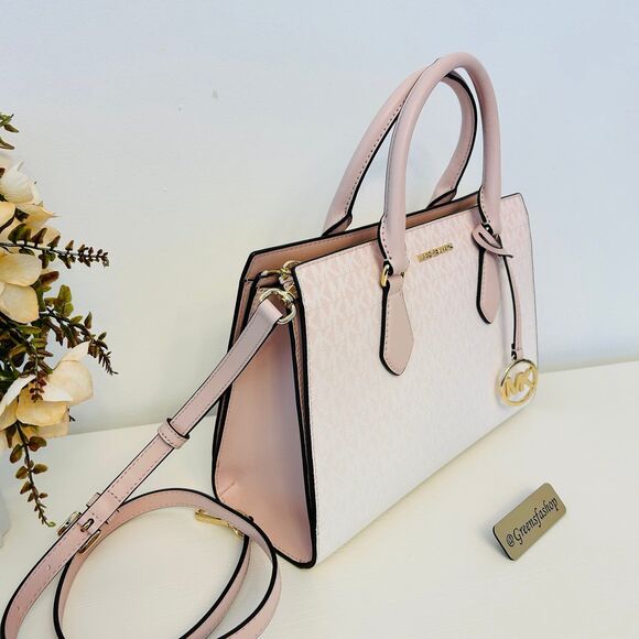 Michael Kors Purse & Wallet Sheila Medium Ombré Signature Satchel Powder Blush - Picture 4 of 12